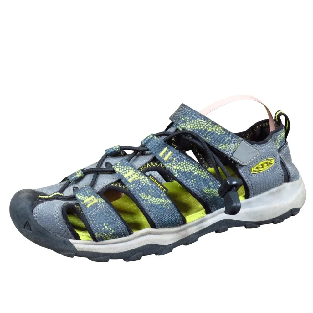 KEEN Newport Neo H2 Kids Size 5 Gray Green Sport Sandals Water Trail